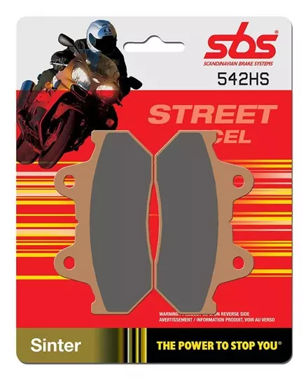 Тормозные колодки передние SBS 542HS для мотоциклов
