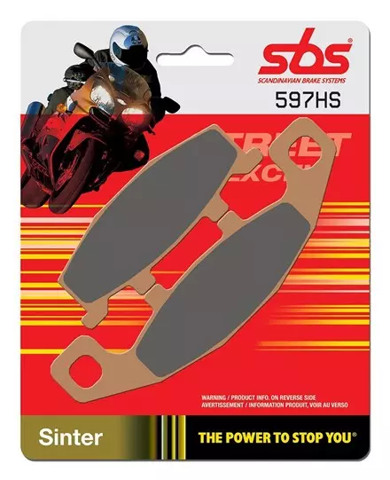 Тормозные колодки передние SBS 597HS для мотоциклов