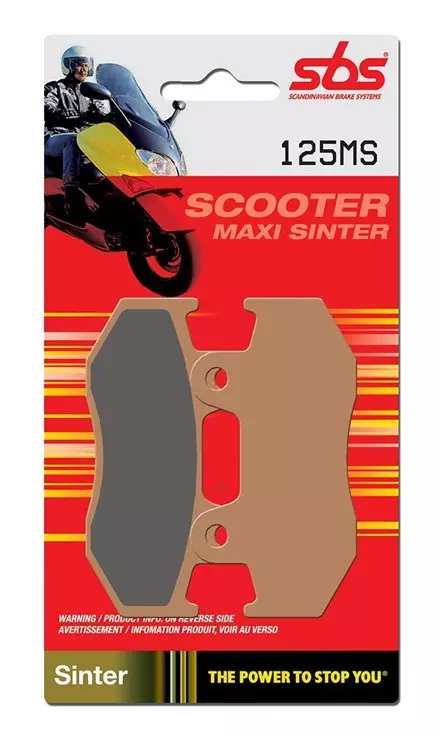 Тормозные колодки задние SBS 125MS для скутеров