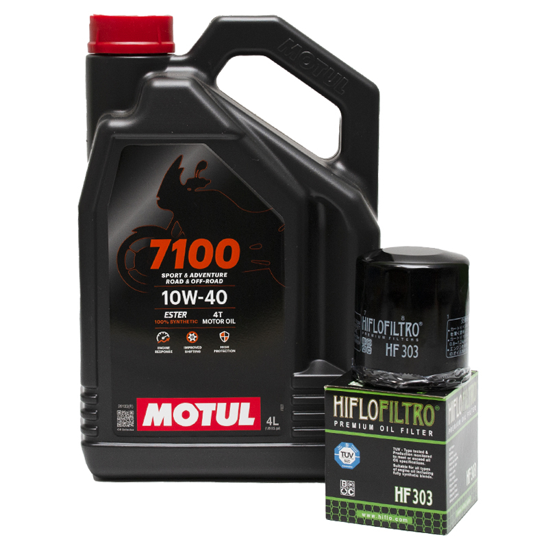 Набор масло 4 литра Motul 7100 10w40 и фильтр HF303