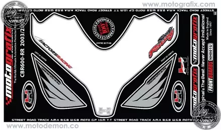 Наклейка Motografix NH001U для мотоциклов HONDA CBR 600RR '03-04