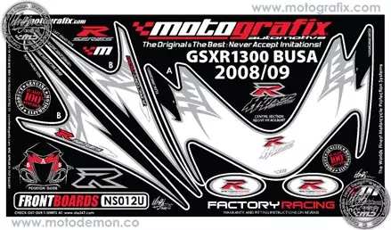 Наклейка Motografix NY002U для мотоциклов SUZUKI GSX-R 1300 Hayabusa '08-12