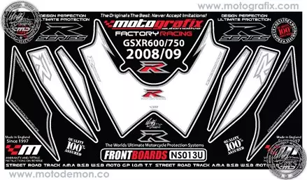 Наклейка Motografix NS013U для мотоциклов SUZUKI GSX-R 600/750 '08-09