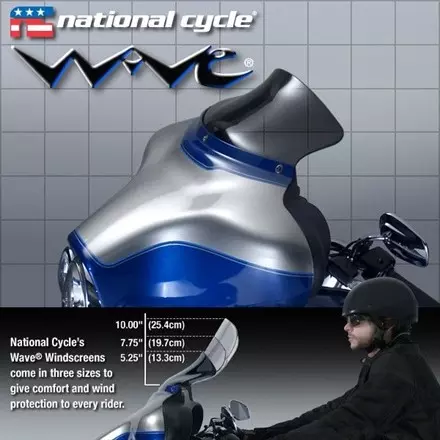 Лобовое стекло National Cycle N27403 wave 13,3см. для мотоциклов HD FLH(T/X/R)