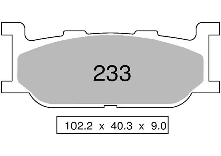 Тормозные колодки Nissin 2P-233NS (255)