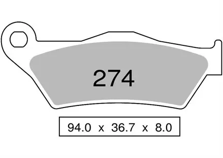 Тормозные колодки Nissin 2P-274GS для мотоциклов