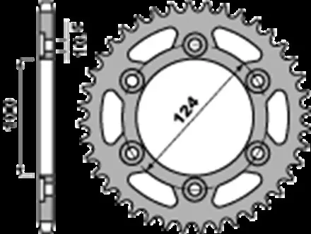 Звезда задняя PBR 102745C45 для мотоциклов