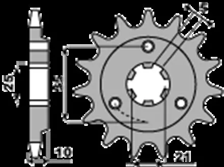 Звезда передняя PBR 2069C15 для мотоциклов
