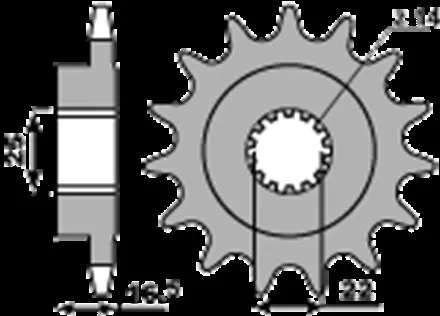 Звезда передняя PBR 2114C14 для мотоциклов