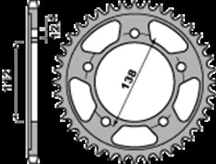 Звезда задняя PBR 435743C45 для мотоциклов