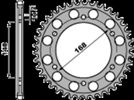 Звезда задняя PBR 461342C45 для мотоциклов