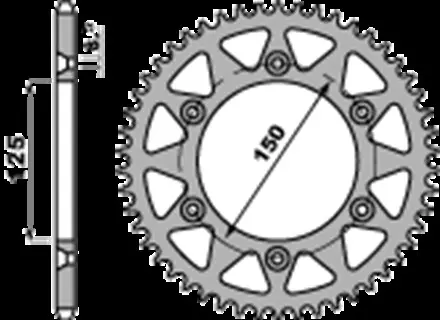 Звезда задняя PBR 89952L для мотоциклов