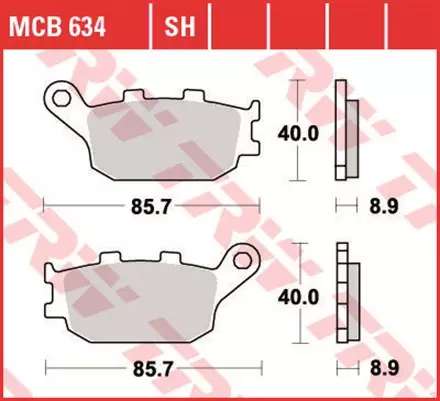 Тормозные колодки TRW MCB634SH для мотоциклов