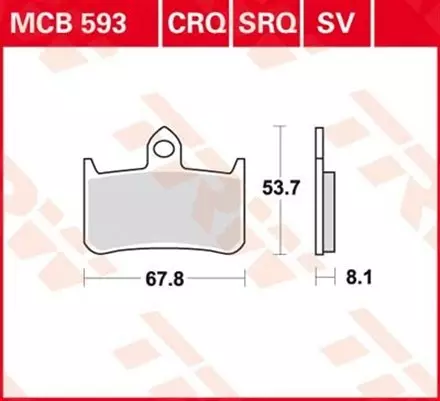 Тормозные колодки TRW MCB593 для мотоциклов