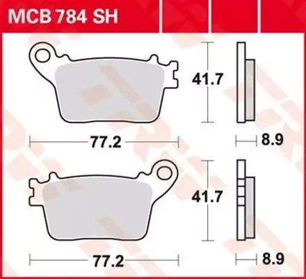 Тормозные колодки TRW MCB784SH для мотоциклов