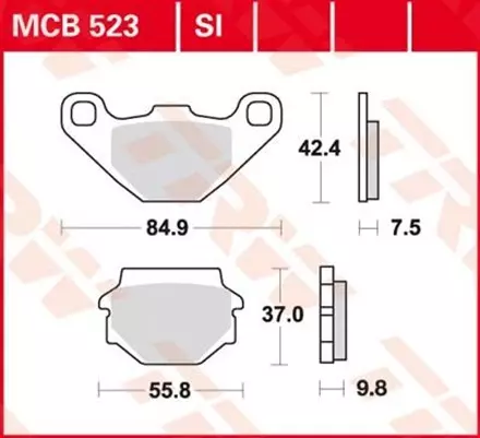 Тормозные колодки TRW MCB523SI для мотоциклов