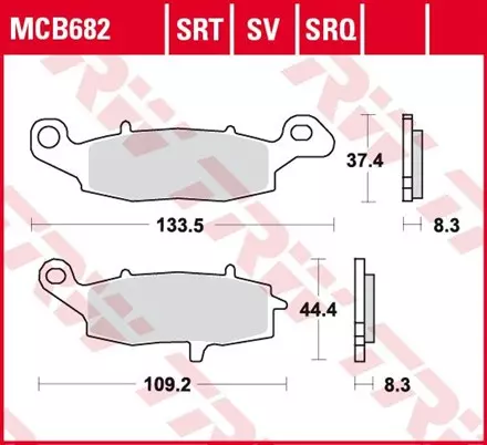 Тормозные колодки TRW MCB682SV для мотоциклов