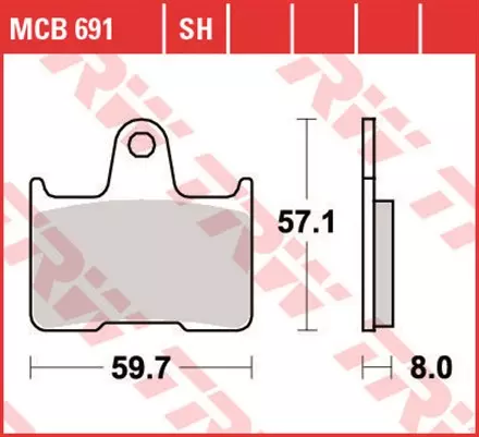 Тормозные колодки TRW MCB691 для мотоциклов