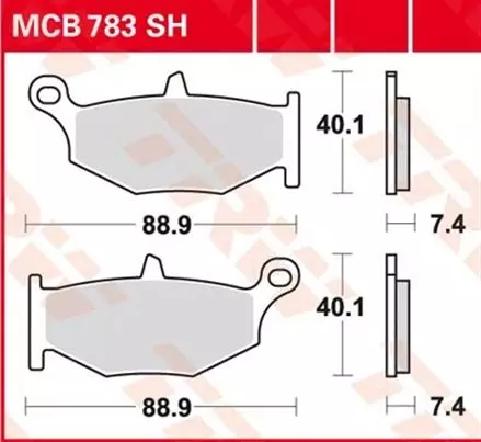 Тормозные колодки TRW MCB783SH для мотоциклов