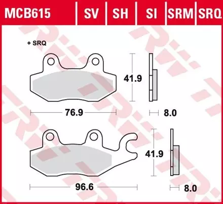Тормозные колодки TRW MCB615SI для мотоциклов