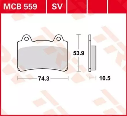 Тормозные колодки TRW MCB559 для мотоциклов