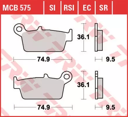 Тормозные колодки TRW MCB575SI для мотоциклов