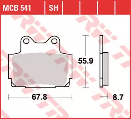 Тормозные колодки TRW MCB541 для мотоциклов