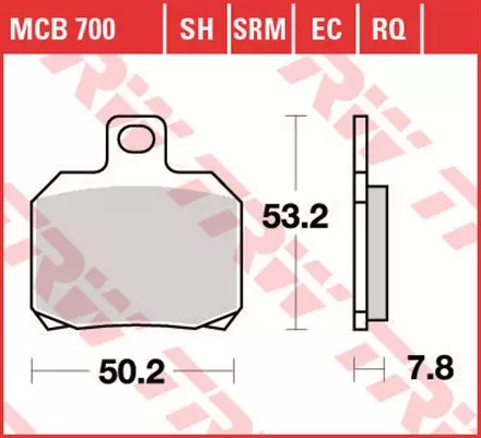 Тормозные колодки TRW MCB700 для мотоциклов