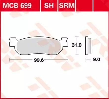 Тормозные колодки TRW MCB699 для мотоциклов