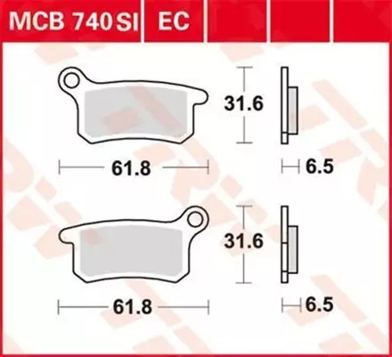 Тормозные колодки TRW MCB740SI для мотоциклов