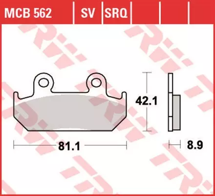 Тормозные колодки TRW MCB562 для мотоциклов
