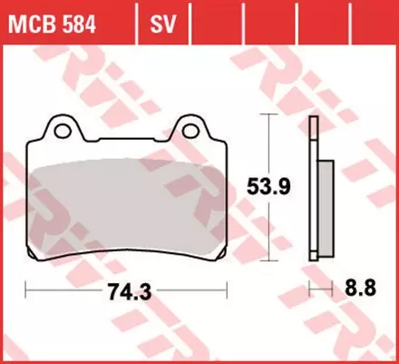 Тормозные колодки TRW MCB584 для мотоциклов