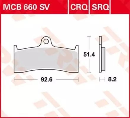 Тормозные колодки TRW MCB660SV для мотоциклов