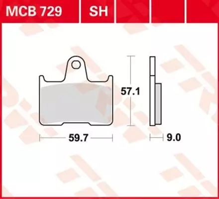 Тормозные колодки TRW MCB729SH для мотоциклов