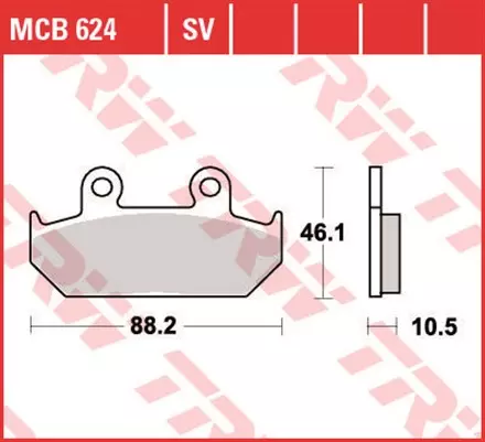 Тормозные колодки TRW MCB624SV для мотоциклов