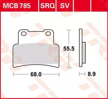 Тормозные колодки TRW MCB785 для мотоциклов