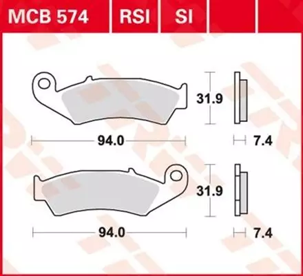 Тормозные колодки TRW MCB574 для мотоциклов