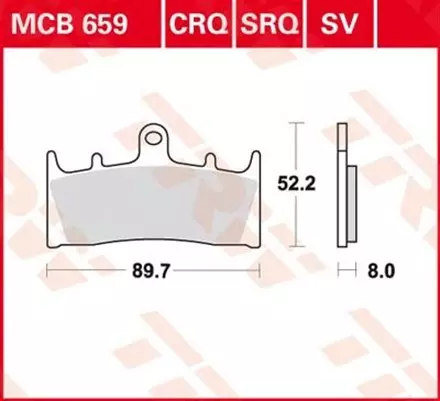 Тормозные колодки TRW MCB659CRQ для мотоциклов