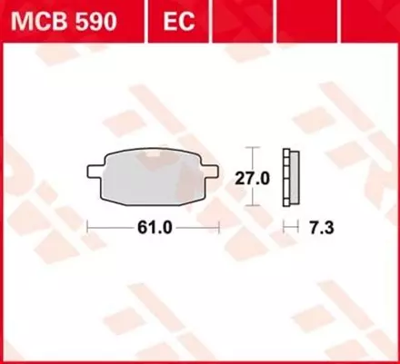 Тормозные колодки TRW MCB590 для мотоциклов