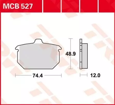 Тормозные колодки TRW MCB527 для мотоциклов