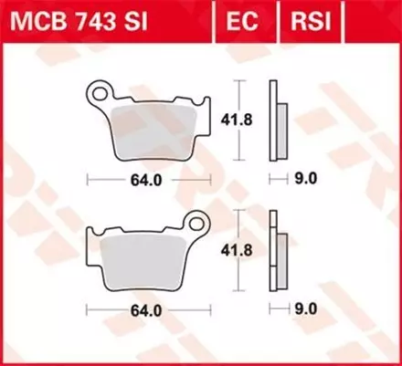 Тормозные колодки TRW MCB743RSI для мотоциклов