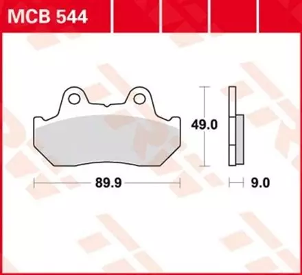 Тормозные колодки TRW MCB544 для мотоциклов