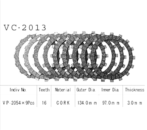 Фрикционные диски сцепления Vesrah VC2013 для мотоциклов