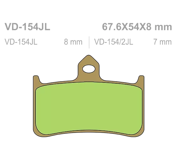 Тормозные колодки Vesrah VD 154/2RJL для мотоциклов