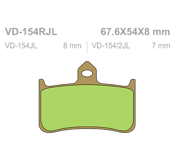 Тормозные колодки Vesrah VD 154RJL для мотоциклов