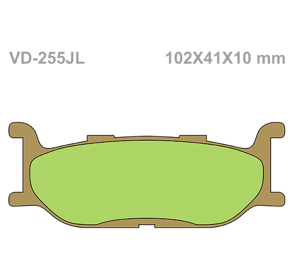 Тормозные колодки Vesrah VD 255JL для мотоциклов