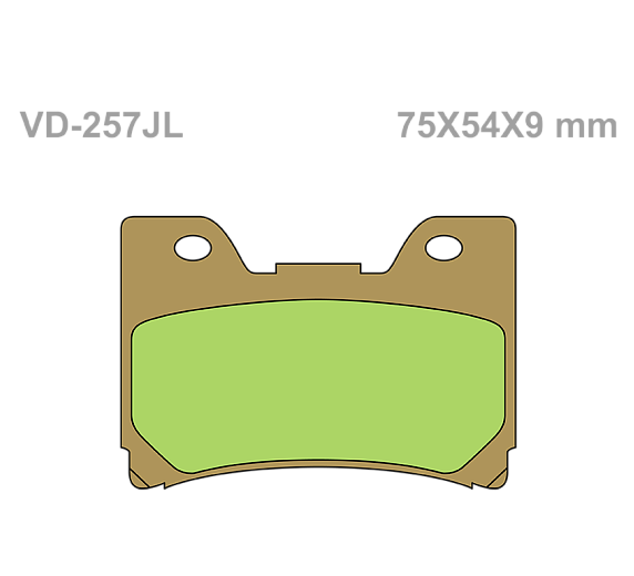 Тормозные колодки Vesrah VD 257JL для мотоциклов