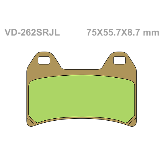 Тормозные колодки Vesrah VD 262SRJL для мотоциклов