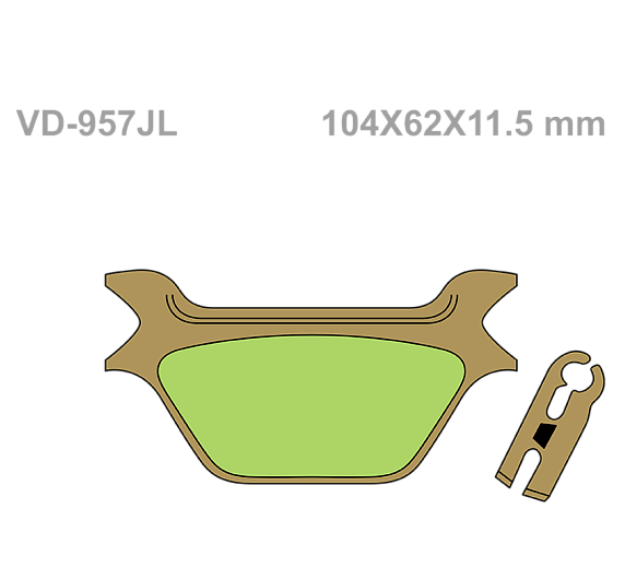 Тормозные колодки Vesrah VD 957JL для мотоциклов