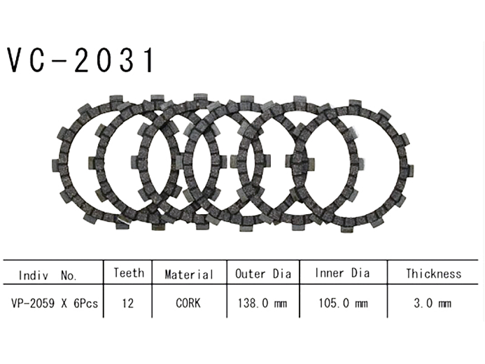 Фрикционные диски сцепления Vesrah VC2031 для мотоциклов